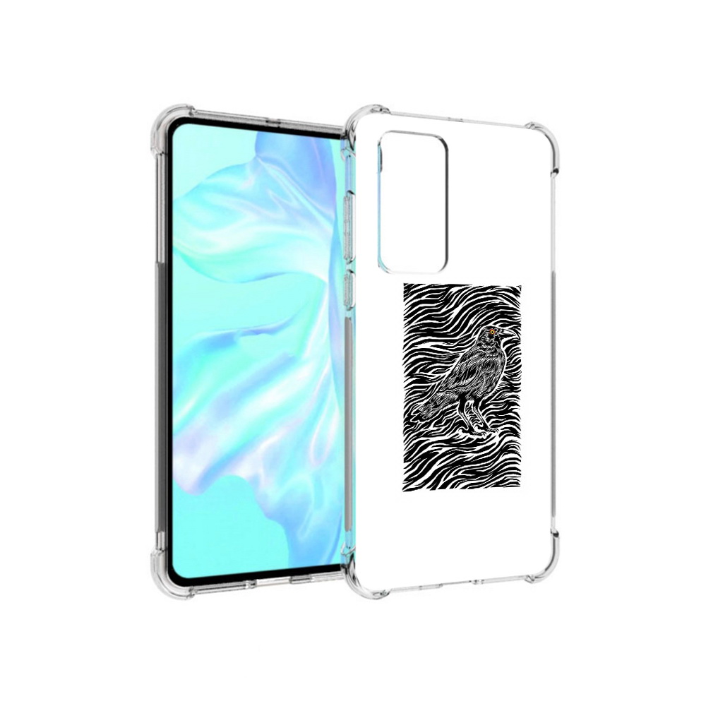 

Чехол MyPads Tocco для Huawei P40 ворон в абстракции, Прозрачный, Tocco