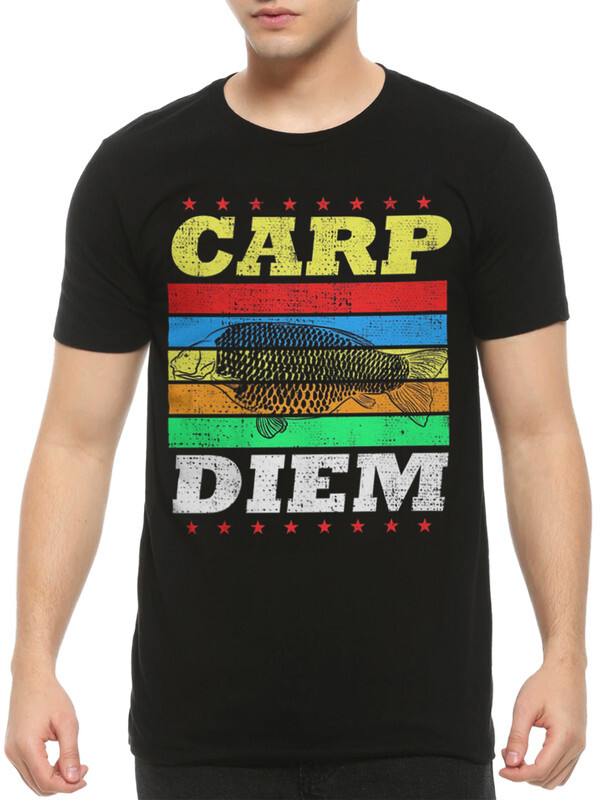 фото Футболка мужская design heroes carpe diem / лови момент / карп82 черная 3xl