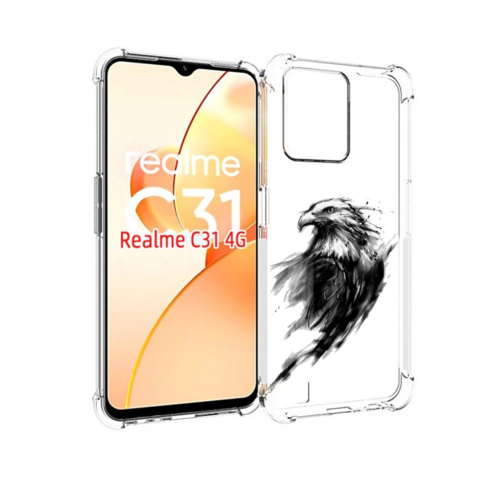 

Чехол MyPads чб птица для OPPO Realme C31, Прозрачный, Tocco