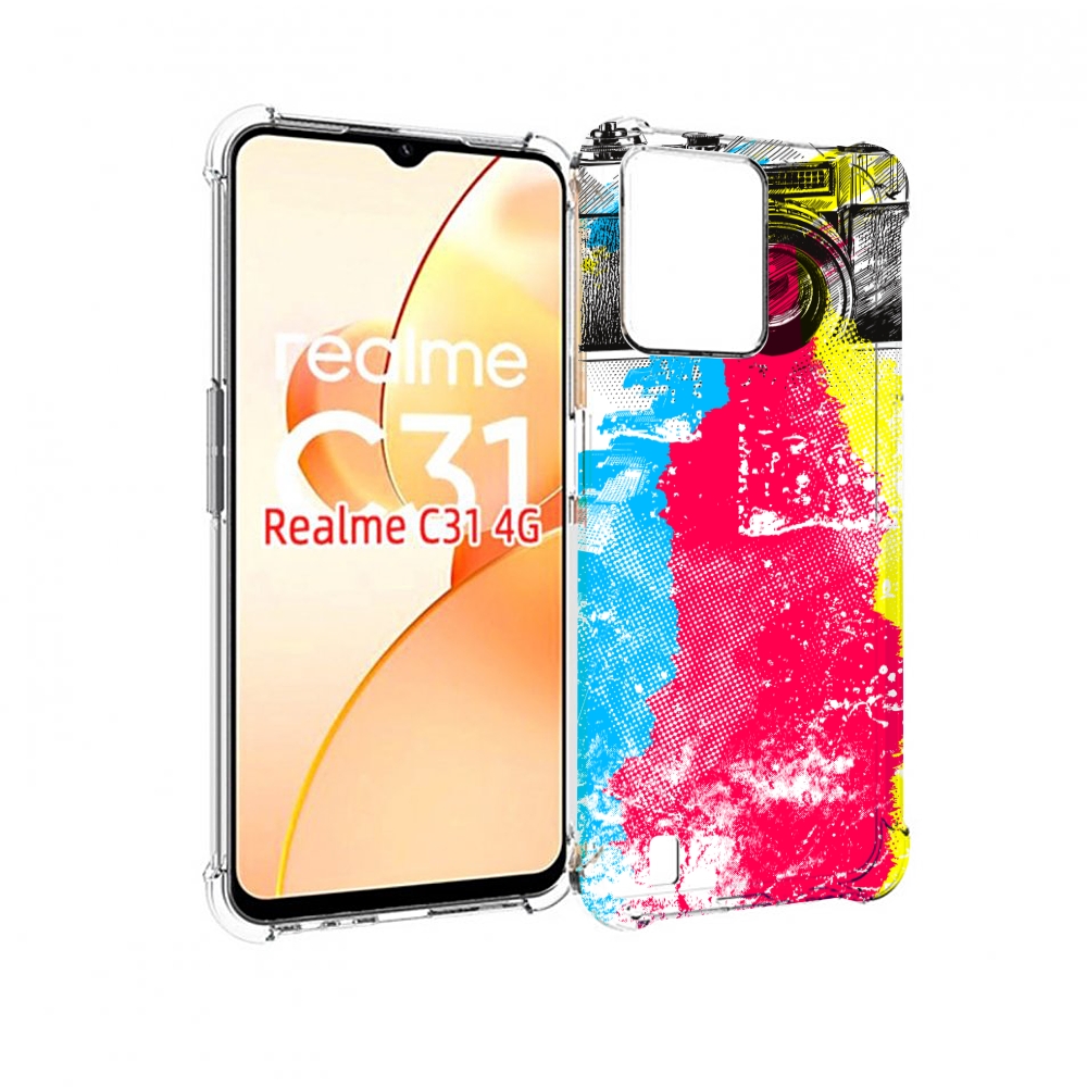 

Чехол MyPads цветной фотоаппарат для OPPO Realme C31, Прозрачный, Tocco