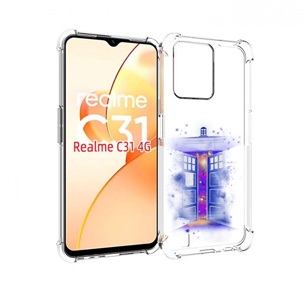 

Чехол MyPads фиолетовый уголок абстракция для OPPO Realme C31, Прозрачный, Tocco