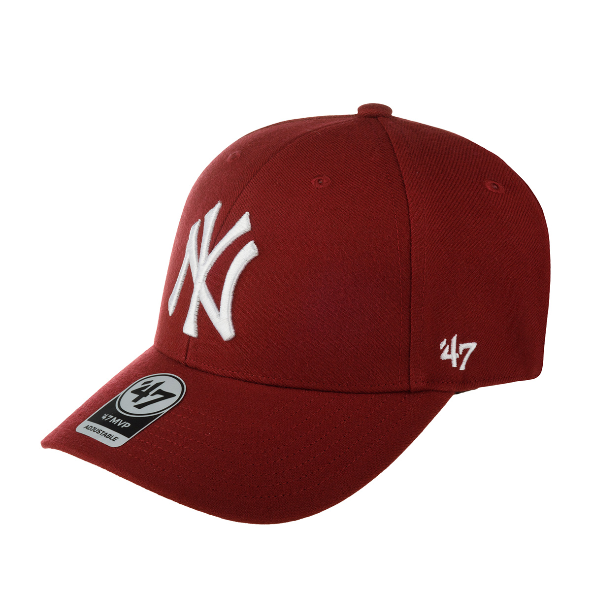 Бейсболка унисекс 47 BRAND B-MVP17WBV-CAA New York Yankees MLB малиновая, one size