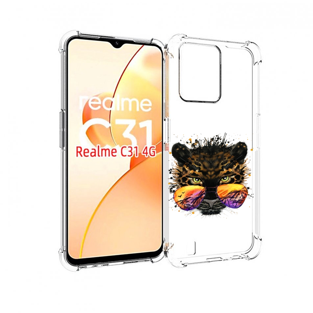 

Чехол MyPads тропический леопард для OPPO Realme C31, Прозрачный, Tocco