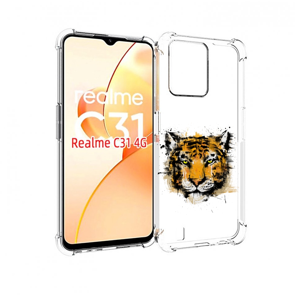 

Чехол MyPads тигруля для OPPO Realme C31, Прозрачный, Tocco