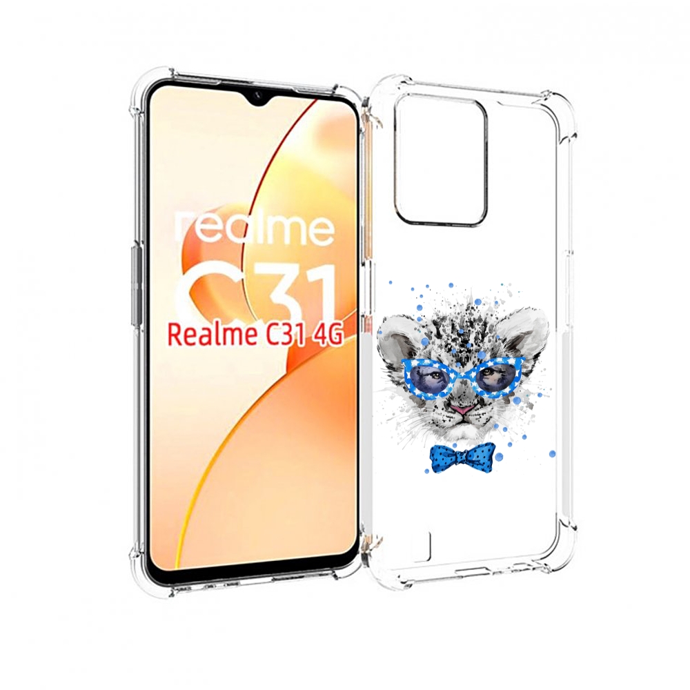 

Чехол MyPads тигренок с бабочкой для OPPO Realme C31, Прозрачный, Tocco