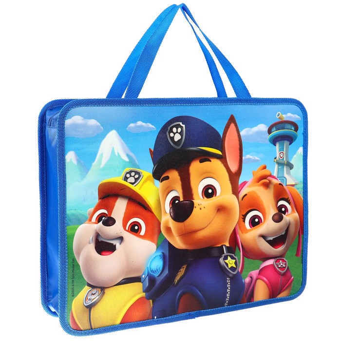 

Папка с ручками пластик А4 75мм 330*260 ПМ-А4-26, Paw Patrol, Синий