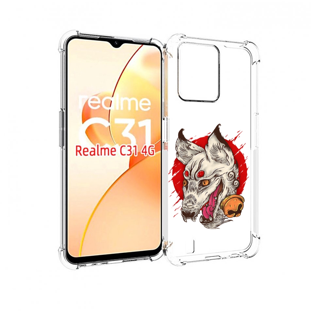 

Чехол MyPads страшная собака для OPPO Realme C31, Прозрачный, Tocco
