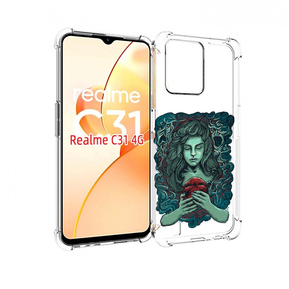 

Чехол MyPads спящая девушка для OPPO Realme C31, Прозрачный, Tocco