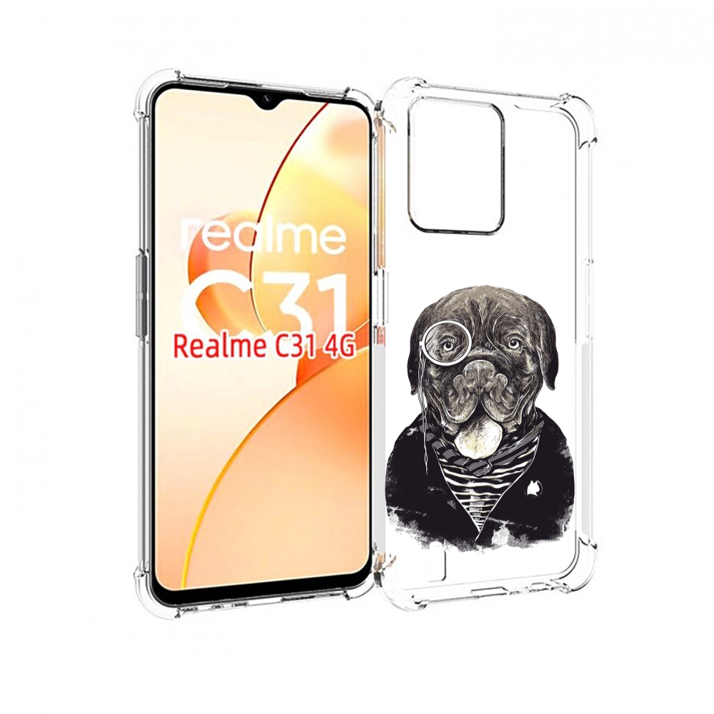 

Чехол MyPads солидный песик для OPPO Realme C31, Прозрачный, Tocco