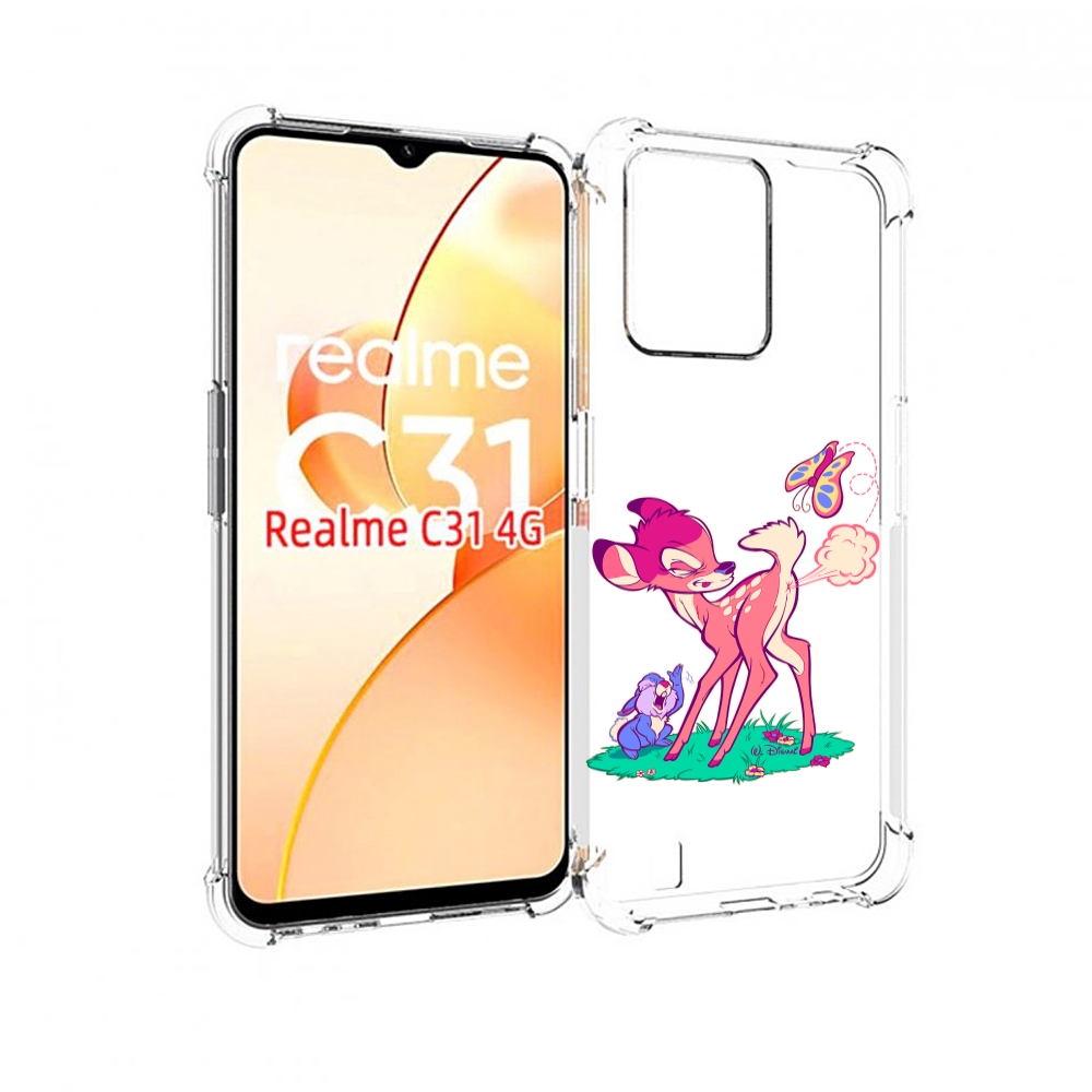 

Чехол MyPads смешной олененок для OPPO Realme C31, Прозрачный, Tocco