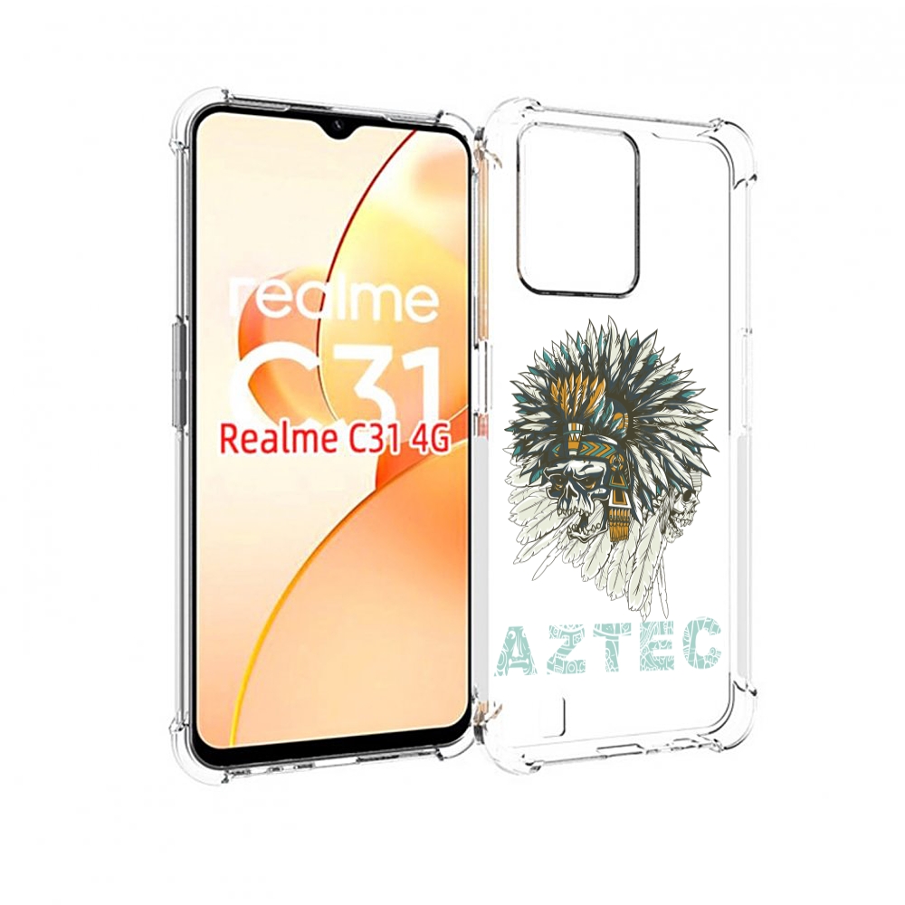 

Чехол MyPads скелет индеец для OPPO Realme C31, Прозрачный, Tocco