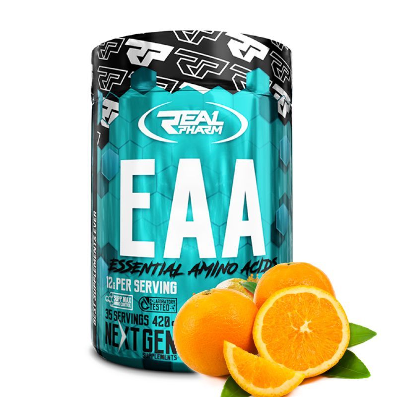 Аминокислоты ЕАА комплекс Real Pharm, 420г, Апельсин