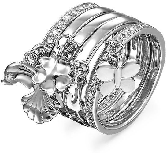 

Кольцо из серебра с swarovski р. 16.5 Kabarovsky 11-016, 11-016