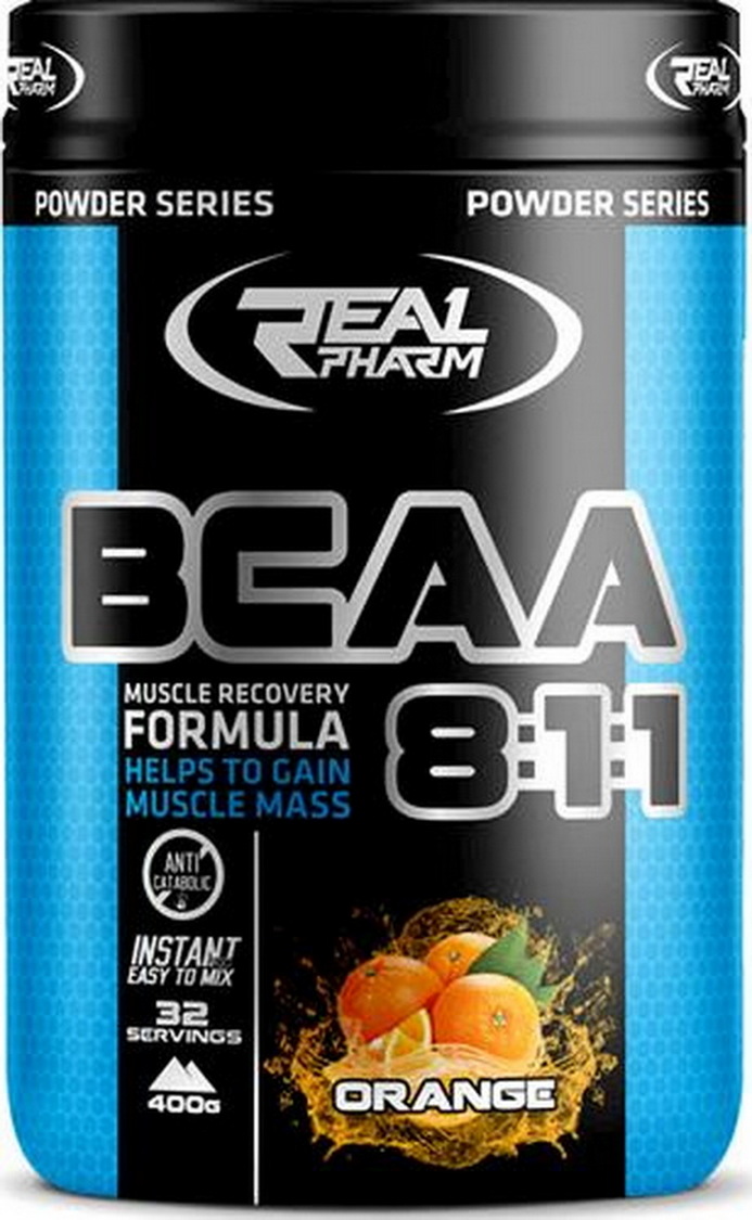 Аминокислота BCAA 8:1:1 Real Pharm, 400 г, Апельсин