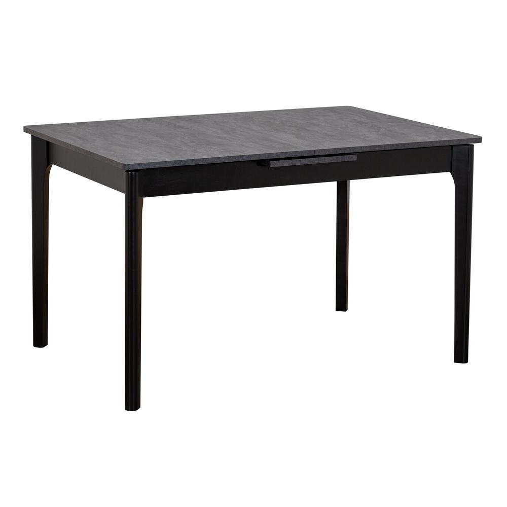 

Стол BRADEXHOME Splash 125-155x85x75 см Угольный камень/Черный