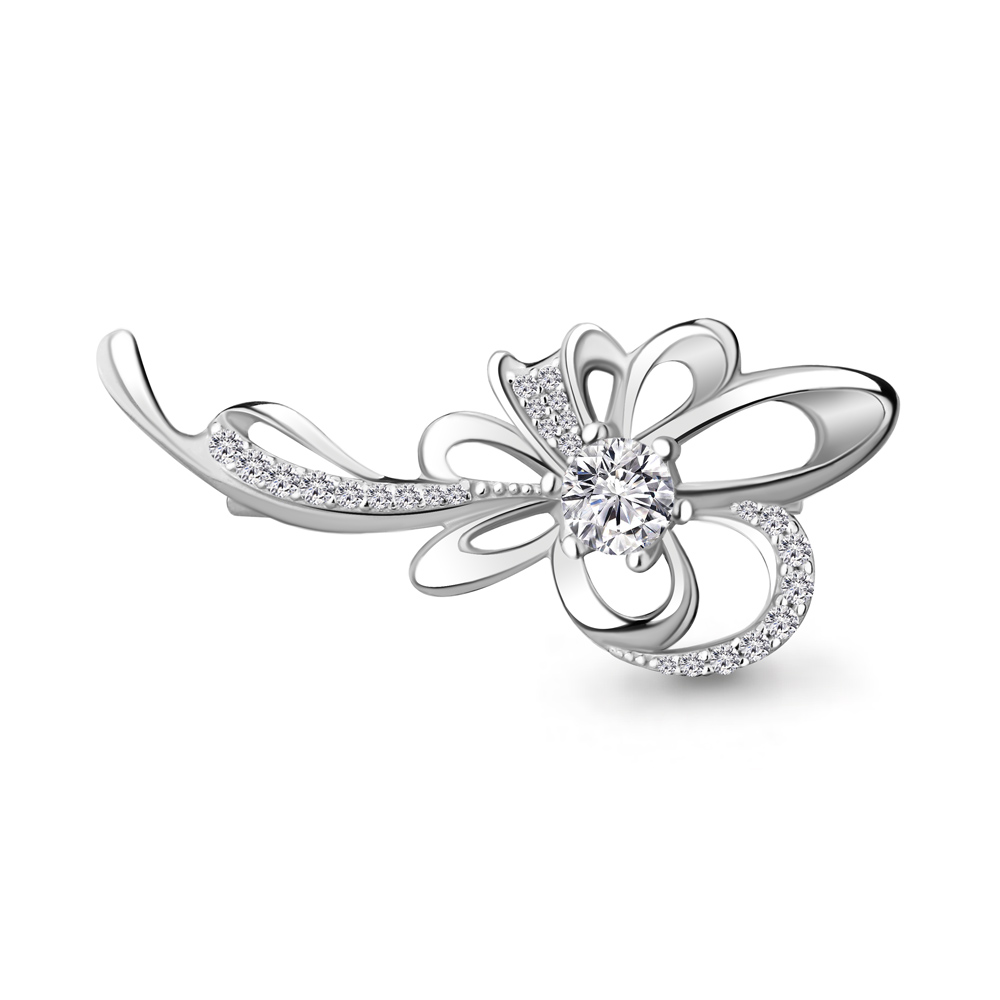

Брошь из серебра с фианитом Aquamarine Aquamarine 71509А_925_р, 71509А_925_р