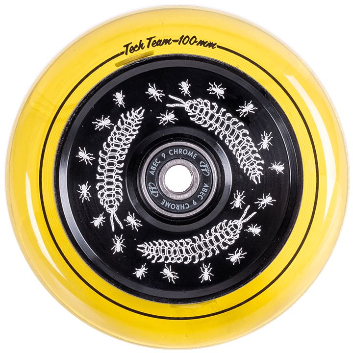 Колесо для самоката X-Treme 100*24мм, Hollow core, yellow transparent