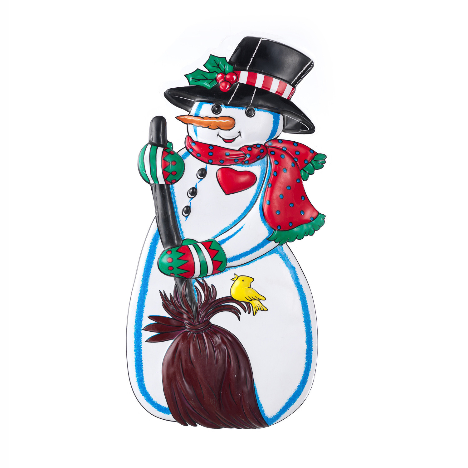 

новогоднее настенное панно снеговик с птичкой, 30х60 см, SNOWMEN, арт. Е3189, Разноцветный, Новогоднее настенное панно СНЕГОВИК С ПТИЧКОЙ, 30х60 см