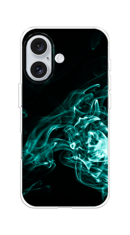 

Чехол на Apple iPhone 16 "Дым", Бирюзовый;черный;голубой, 16050-1