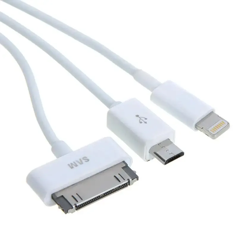 

Кабель Lightning/micro USB/30-pin Apple - USB 0,2 м, белый