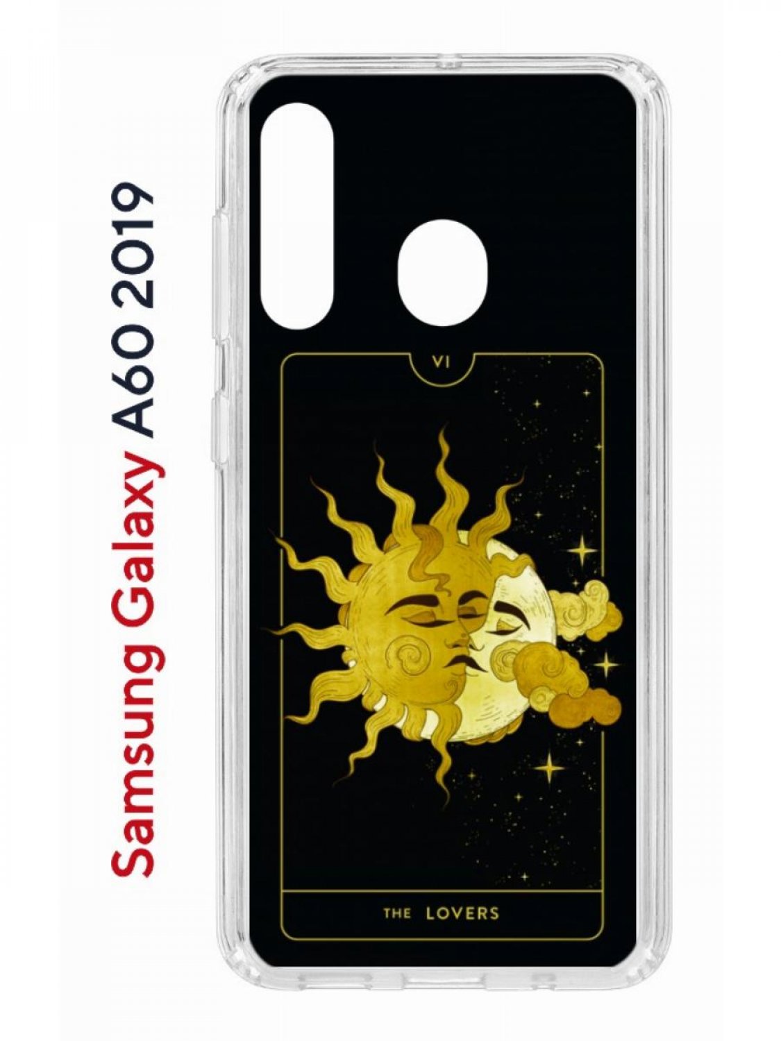 фото Чехол на samsung galaxy a60 2019 с принтом kruche print tarot lovers противоударный бампер кruче