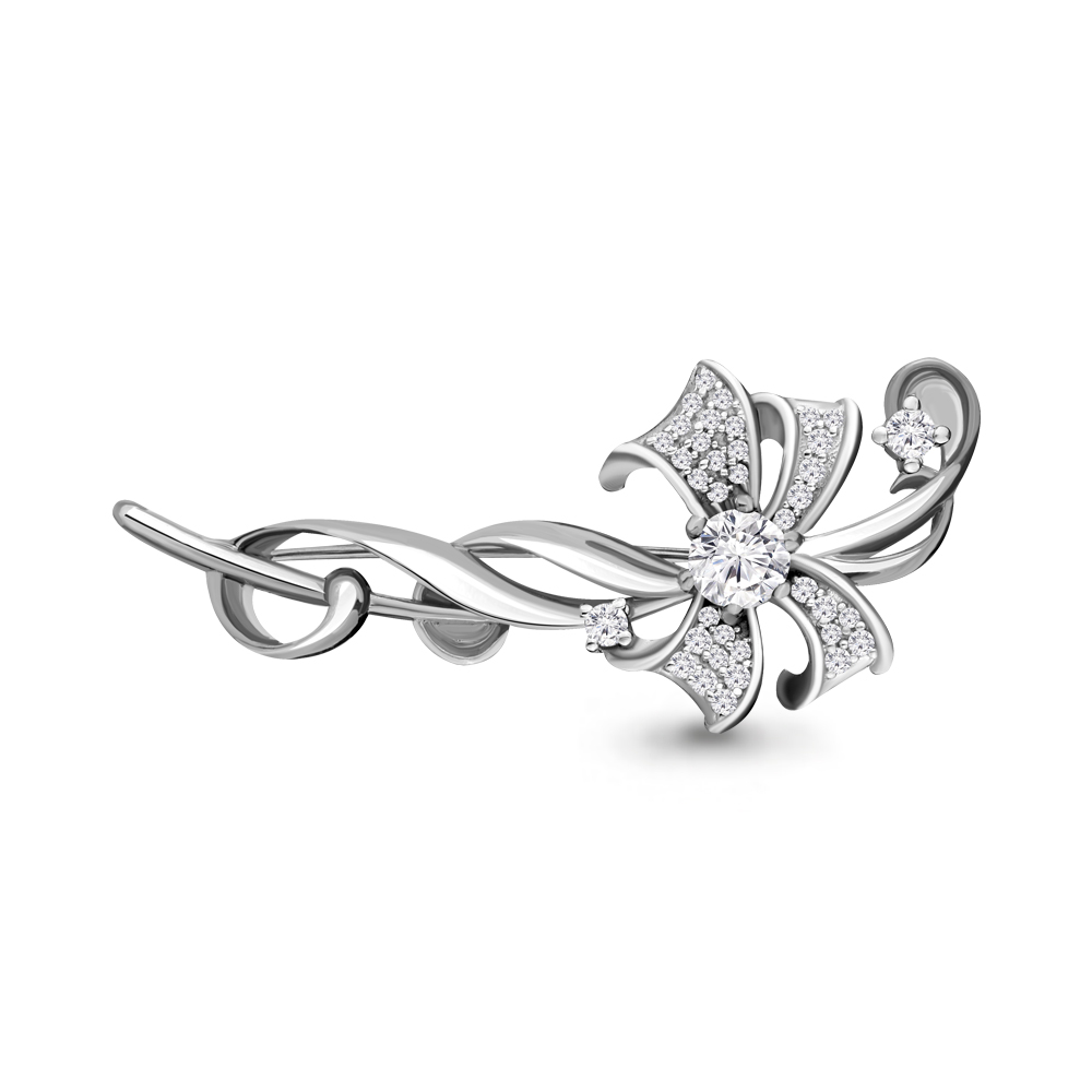 

Брошь из серебра с фианитом Aquamarine Aquamarine 71508А_925_р, 71508А_925_р