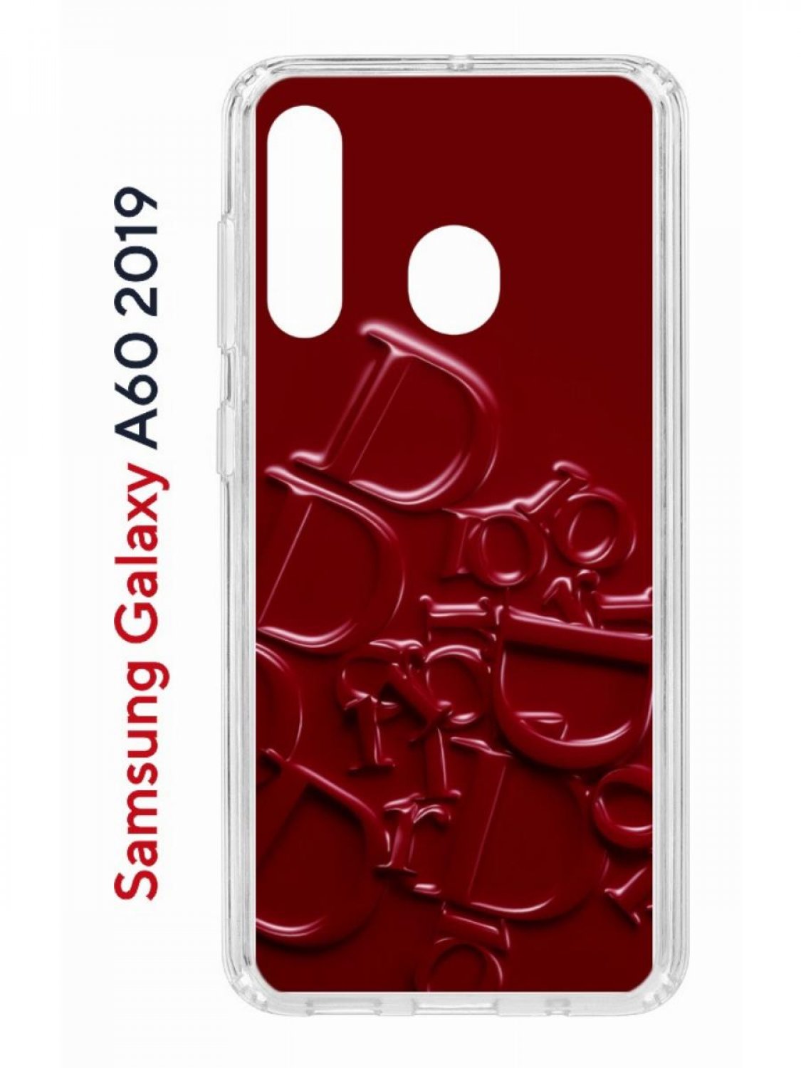 Чехол на Samsung Galaxy A60 2019 с принтом Kruche Print Dior противоударный бампер