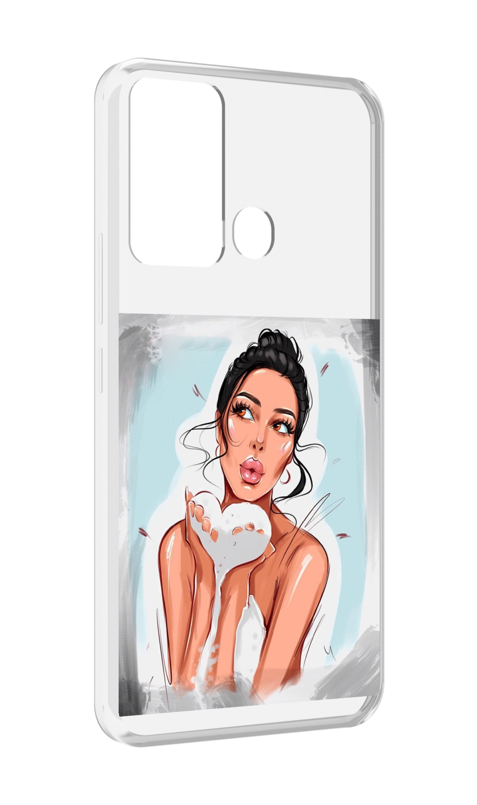 

Чехол MyPads девушка-с-пеной женский для Infinix Hot 12i, Прозрачный, Tocco