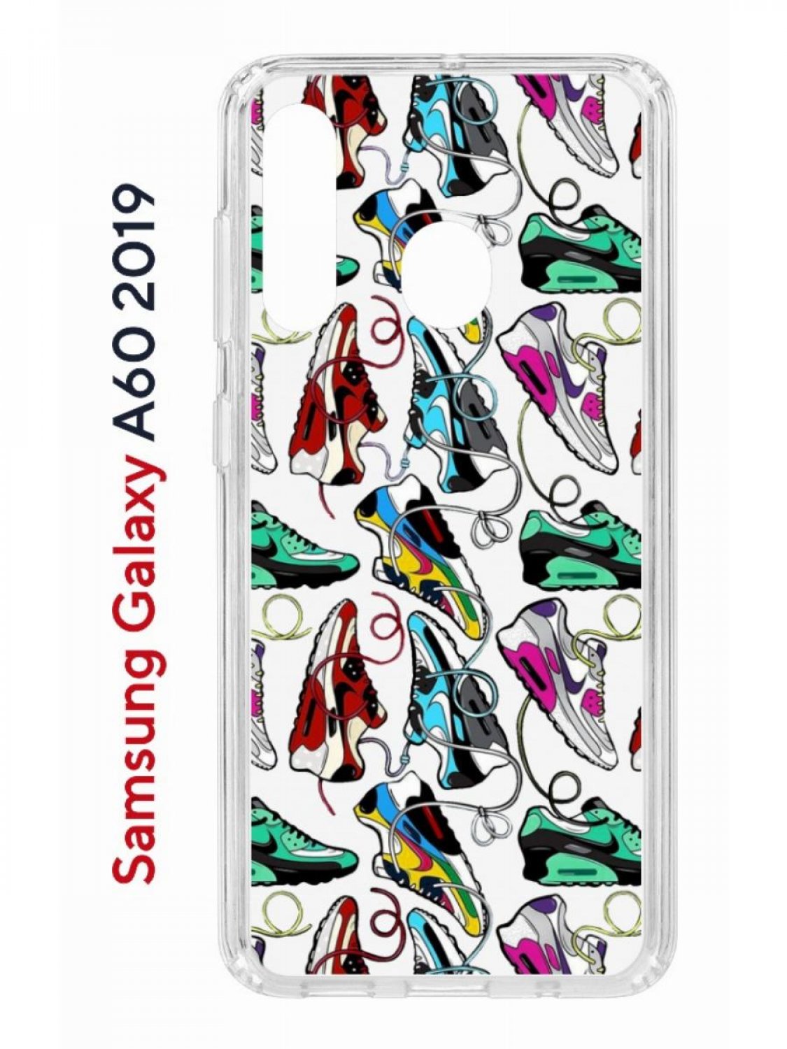 фото Чехол на samsung a60 2019 с принтом kruche print кроссы nike air max противоударный бампер кruче