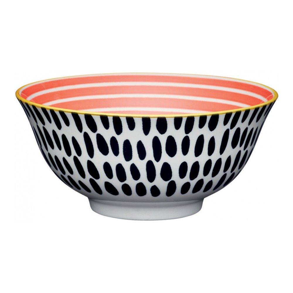 фото Миска kitchen craft red swirl and black spots, 15.7см, kcbowl34