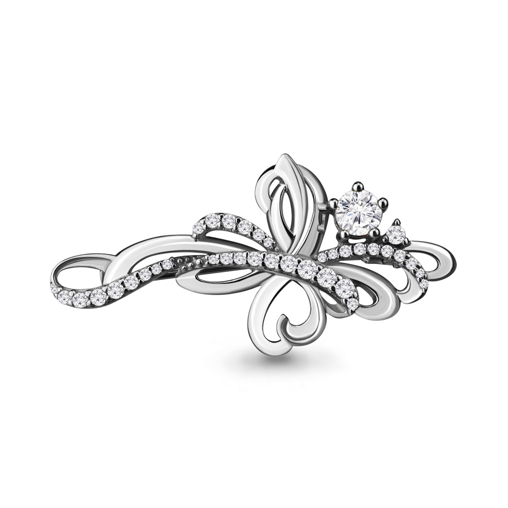 

Брошь из серебра с фианитом Aquamarine Aquamarine 71507А_925_р, 71507А_925_р