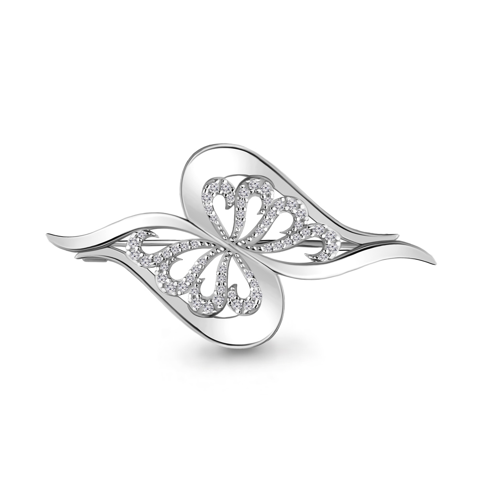 

Брошь из серебра с фианитом Aquamarine Aquamarine 71506А_925_р, 71506А_925_р