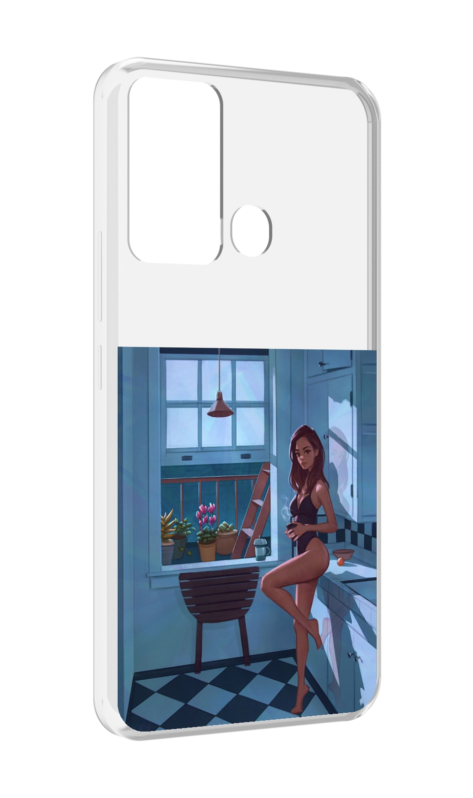 

Чехол MyPads девушка-на-кухне для Infinix Hot 12i, Прозрачный, Tocco