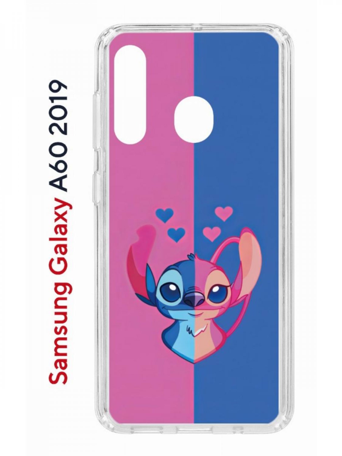 

Чехол на Samsung Galaxy A60 2019 с принтом Kruche Print СТИЧ противоударный бампер, Прозрачный;розовый;синий;голубой, Самсунг Галакси А60