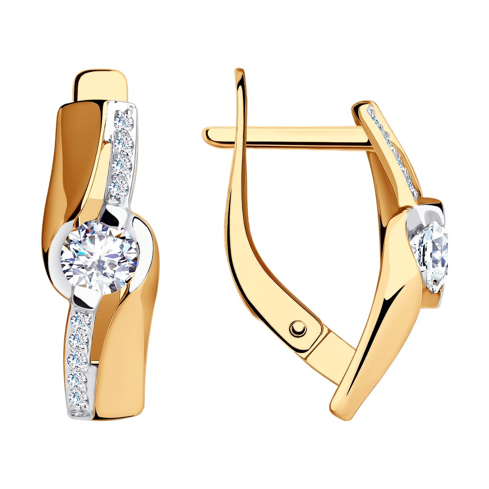 

Серьги из золота Diamant 51-120-00895-1, фианит, 51-120-00895-1