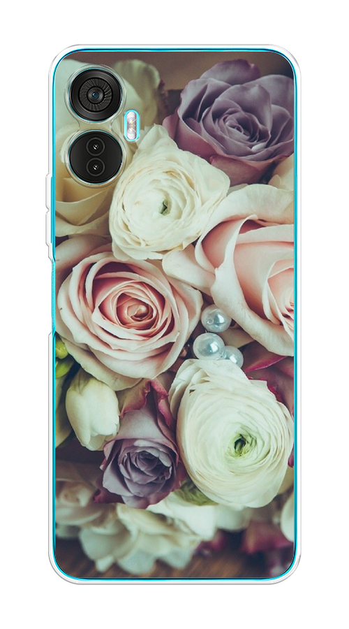 

Чехол на Itel Vision 5 Plus "Свадебный букет", Белый;фиолетовый, 3201150-2