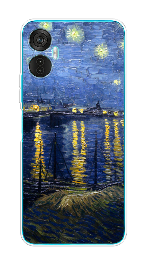 

Чехол на Itel Vision 5 Plus "Звездная ночь над Роной", Синий;желтый, 3201150-4