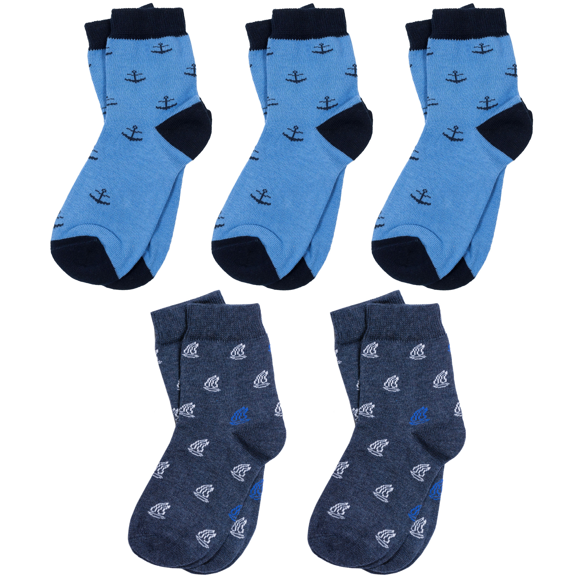 

Носки детские Rusocks 5-Д-43 цв. синий р. 14-16, Синий;белый, 5-Д-43