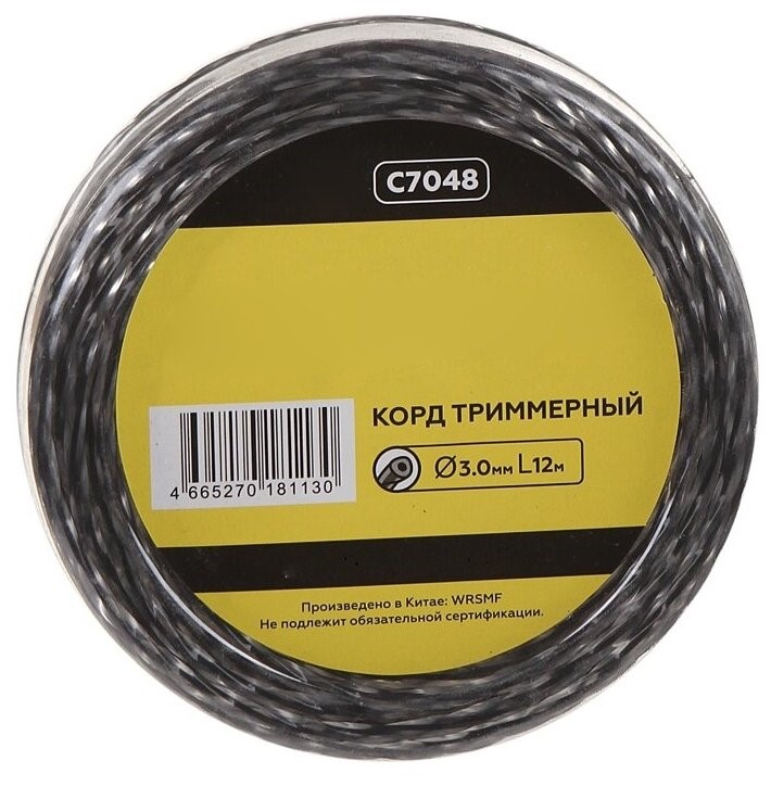 фото Леска для триммера champion c7048 tri-twist 3mm x 12m nobrand