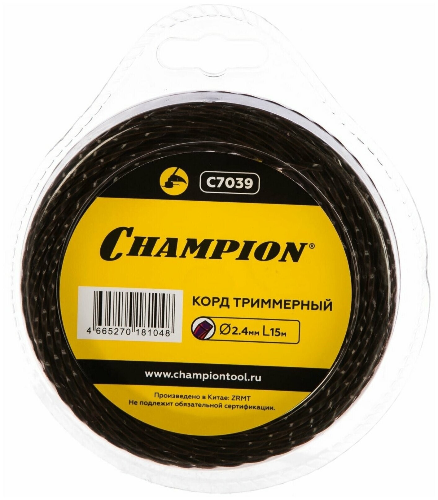 фото Леска для триммера champion c7039 magic 2.4mm x 15m nobrand