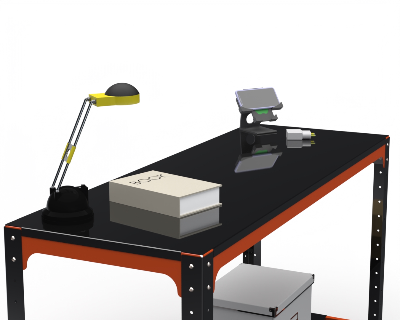 

Стол металлический Metalex серия KIT 750х1100х600 (одна полка) (оранжево-черный)