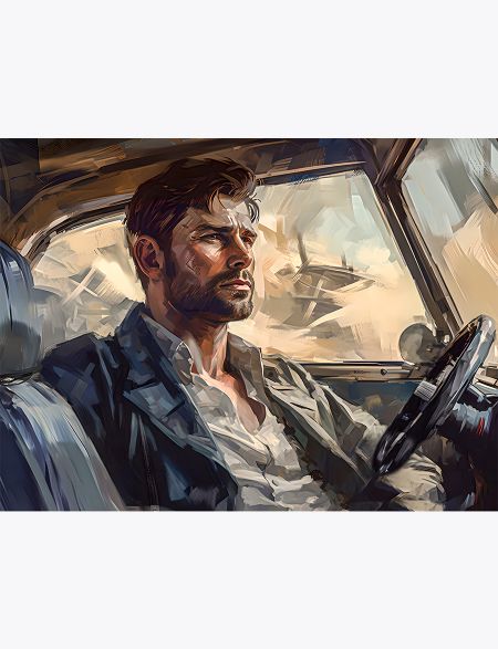 

Алмазная мозаика без подрамника Отдых в дороге, 50x40 см, 63898, РА-348