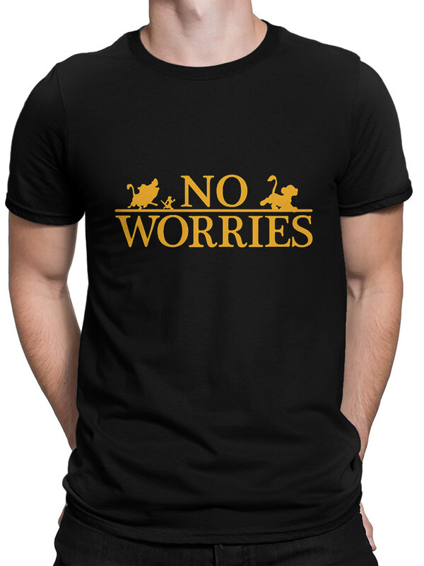 фото Футболка мужская design heroes no worries / не беспокойся / лев симба69 черная xl