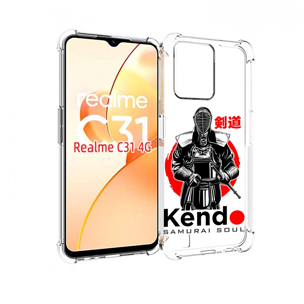 

Чехол MyPads рисованый самурай для OPPO Realme C31, Прозрачный, Tocco