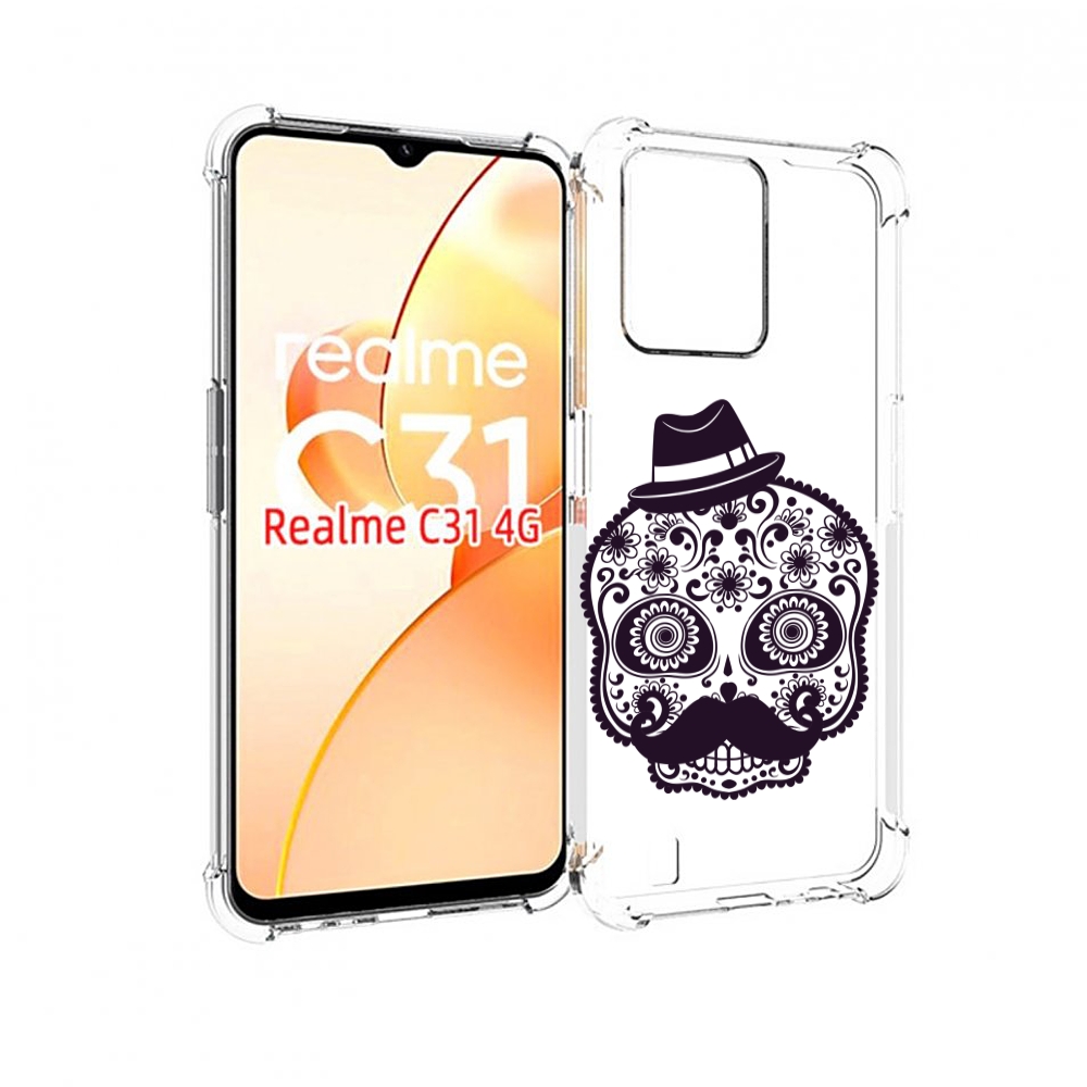 

Чехол MyPads разрисованный скелет для OPPO Realme C31, Прозрачный, Tocco