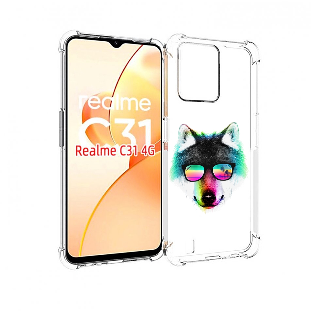 

Чехол MyPads радужный волк для OPPO Realme C31, Прозрачный, Tocco