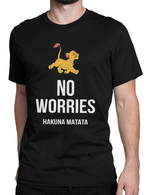 фото Футболка мужская design heroes no worries / не беспокойся / лев симба64 черная xs