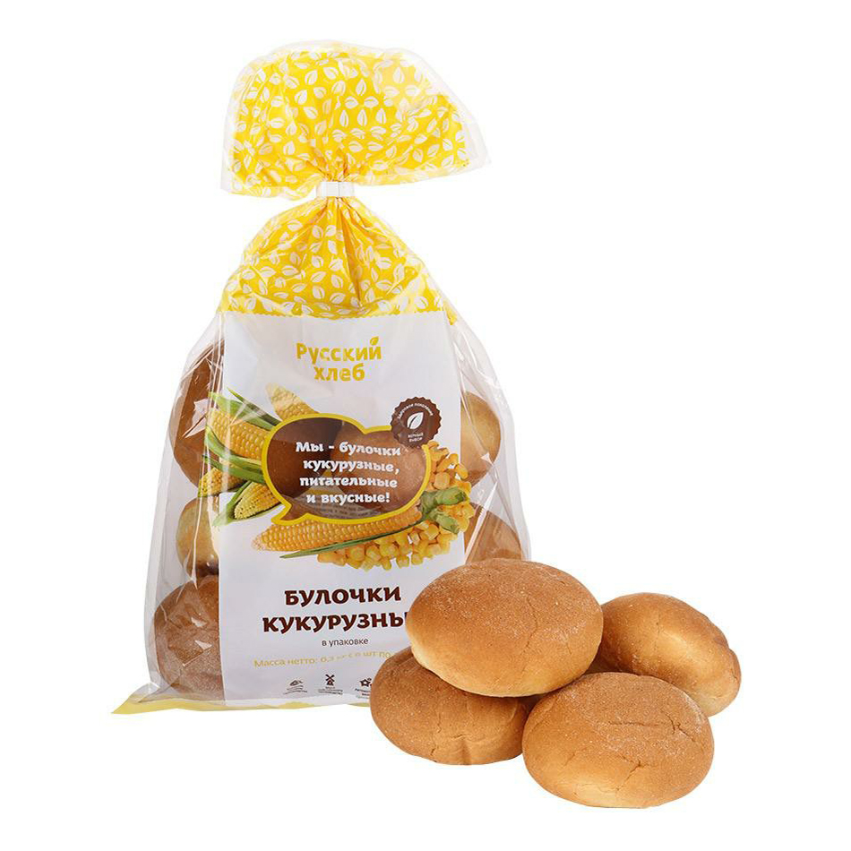 

Булочки Русский хлеб кукурузные в упаковке