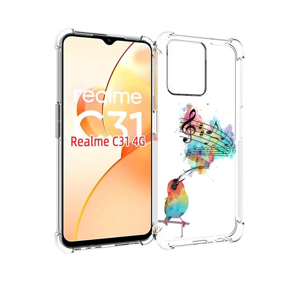 

Чехол MyPads певчая птичка для OPPO Realme C31, Прозрачный, Tocco