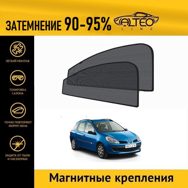 

Автошторки ALTEO PREMIUM на Renault Clio 3 (2007-2009) универсал